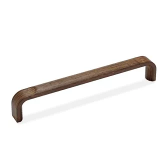   FLINT Möbelgriff aus Massivholz, lackiert in Nussbaumfarbe, modern 