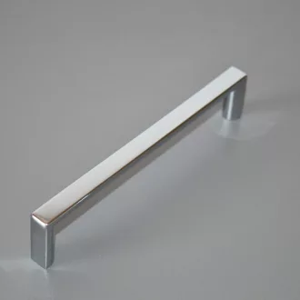 Glänzend verchromter Metall-Möbelgriff mit 128 mm BA