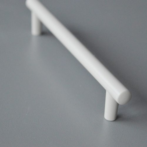 2546_128_beige, Stangengriff, Beige Metall-Möbelgriff mit 128 mm Bohrung