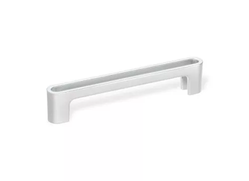 2565_ Matt króm fém bútorfogantyú, 128 mm furattávolság