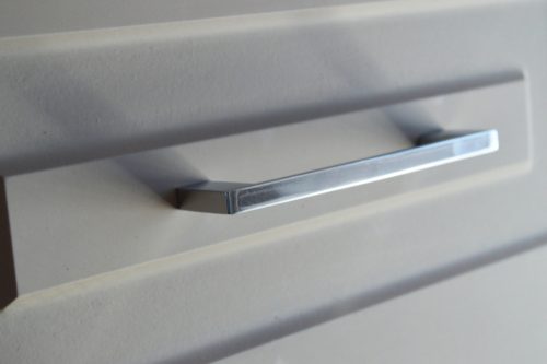 2576_KR128 Metall-Möbelgriff, Farbe Chrome, Bohrung 128 mm