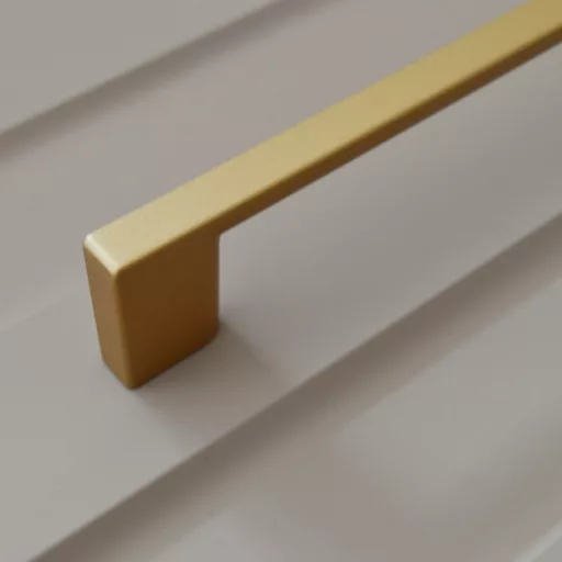 2576_MAR_128 Metall-Möbelgriff, matt gold mit 128 mm Lochabstand