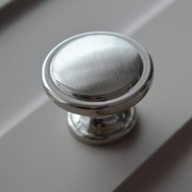 2786_RM Szálcsiszolt, fém bútorgomb