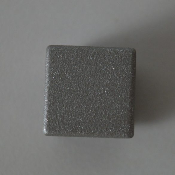 Anthrazitgrauer Metallknauf mit strukturierter Oberfläche
