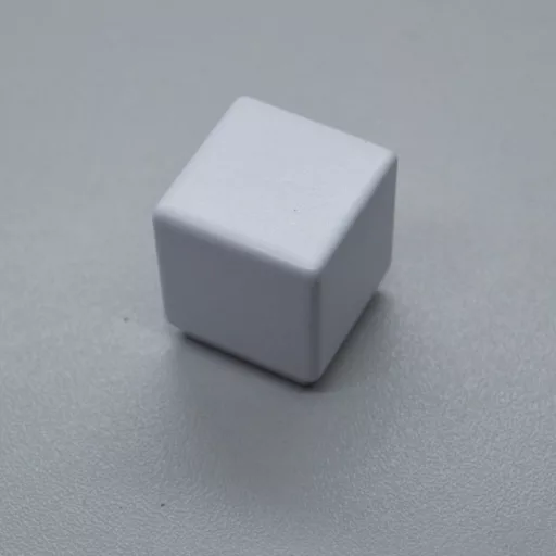 Weiß lackiert, Knopfgriff aus Metall