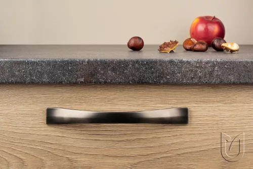 SEMA Metall-Möbelgriff, gebürstet, Farbe Dunkel-Nickel, Bohrung 256 mm