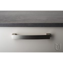   ULICA furniture handle, 256 mm bore spacing, stainless steel colour