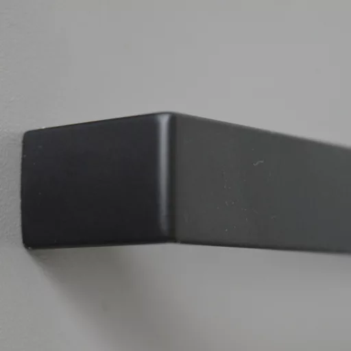 2961_128 Metall-Möbelgriff, mattschwarz, mit 128 mm Lochabstand