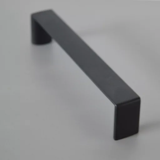 2961_128 Metall-Möbelgriff, mattschwarz, mit 128 mm Lochabstand
