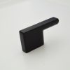 2971_F Fém bútorfogas, festett fekete színű, 16 mm furattávval