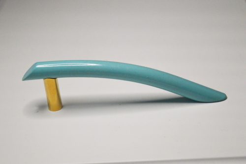 Retro fém, kék - arany színű, 96 mm furattávval