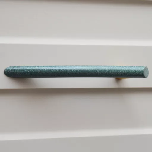 Retro-Metall, grün -gold, 96 mm Bohrungsabstand