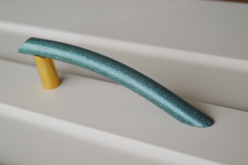 Retro-Metall, grün -gold, 96 mm Bohrungsabstand