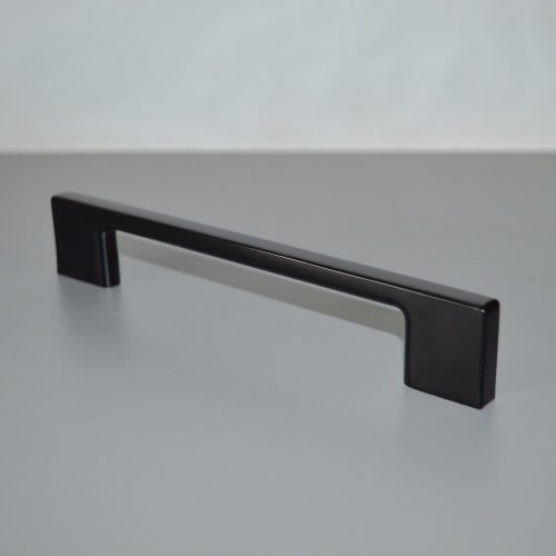 NAKANA fém bútorfogantyú, fényes fekete színű, 192 mm furattávval