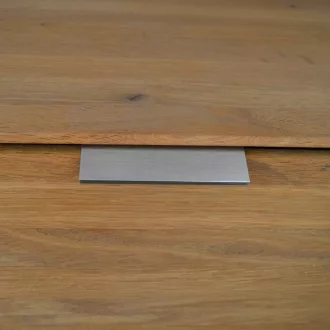   LUCATA Metall-Möbelgriff, glänzend, Edelstahlimitation, BA 480 mm