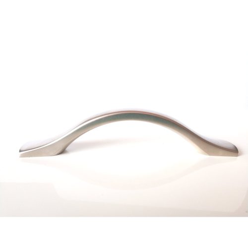 PALIN Möbelgriff aus Metall, Farbe Nickel satiniert, Bohrung 96 mm