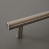 HRAZDA Möbelgriff aus Metall, Stange, Farbe Nickel gebürstet, BA 160 mm