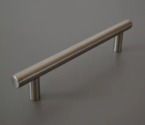 HRAZDA Möbelgriff aus Metall, Stange, Farbe Nickel gebürstet, BA 160 mm