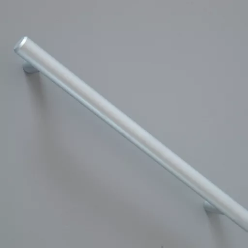 HRAZDA Metall-Möbelgriff, Stange, matt verchromt, mit Bohrung 224 mm