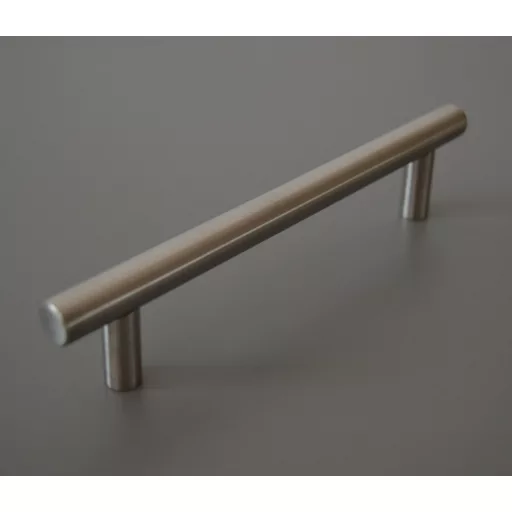 HRAZDA Metall-Möbelgriff, Stange, Farbe Nickel gebürstet, BA 96 mm