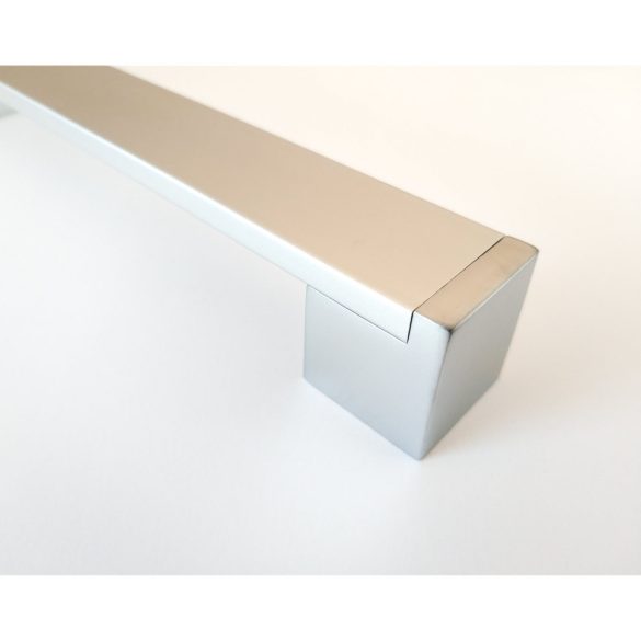 KOFU fém bútorfogantyú, szatén króm - alumínium színű, 160 mm furattávval