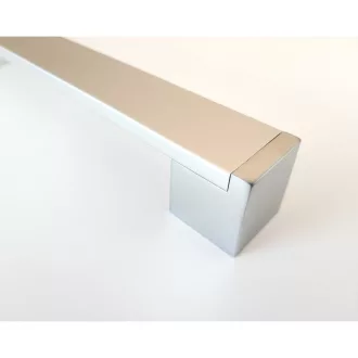   KOFU fém bútorfogantyú, szatén króm - alumínium színű, 256 mm furattávval