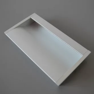   ANETTA fém, négyszögletes, süllyeszthető bútorfogantyú, alumínium színű, 96 mm furattávval