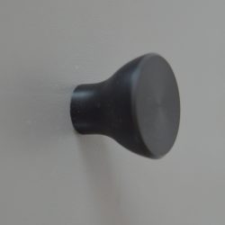 Metal furniture knob, matt black