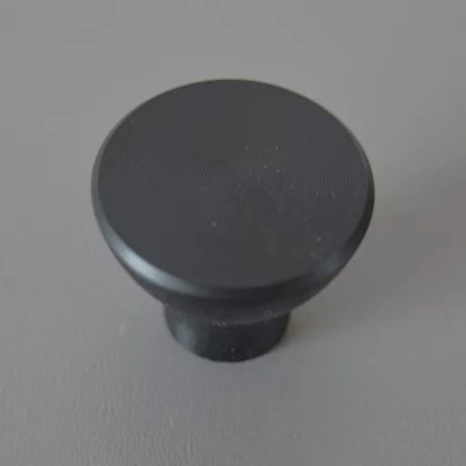 Möbelknopf aus Metall, mattschwarz