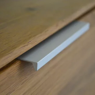   4394_320_alu, Metall-Möbelgriff, Kantenmontage, Aluminium, 320 mm Lochabstand