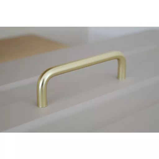 494659 IDA Metall-Möbelgriff, mattgoldfarben, mit 96 mm Lochabstand