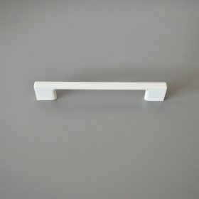   ÚJ NAKANA fém bútorfogantyú, fényes fehér színű, 256 mm furattávval