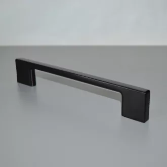   ÚJ NAKANA fém bútorfogantyú, fényes fekete színű, 128 mm furattávval