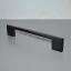 NAKANA Metall-Möbelgriff, schwarz glänzend, 192 mm BA