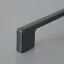 Mattschwarzer Metall-Möbelgriff mit 160 mm Lochabstand