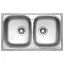StrongSinks S1 Mosogató Welland polír. rozsdam. acél 780x480, dupla, felső szer.