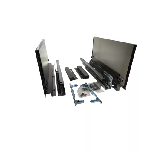 Hafele Schubladensystem mit schmalen Wänden, 199/270 mm, Farbe Matt Anthrazit