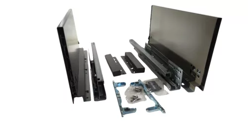 Hafele keskenyfalú fiókrendszer, 199/450 mm, Matt Antracit szín