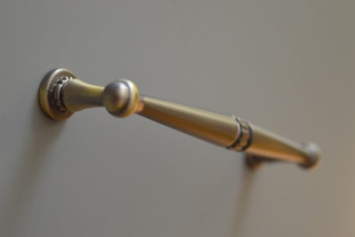 5263_MAB_192  -Antikupferbeschichteter Metall-Möbelgriff aus Messing, 192 mm Bohrung