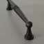 5263-Matt schwarz Metall-Möbelgriff aus Messing, 128 mm Bohrung