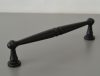 5263_160 -Matt schwarz Metall-Möbelgriff aus Messing, 160 mm Bohrung