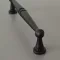 5263_192 -Matt schwarz Metall-Möbelgriff aus Messing, 192 mm Bohrung
