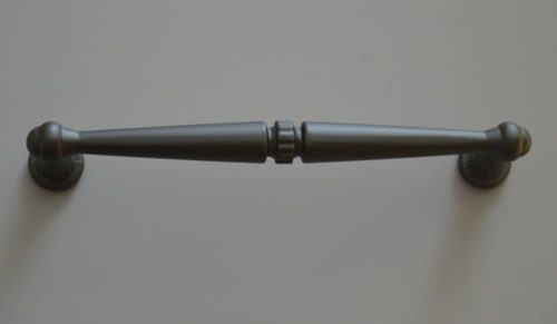 5263_192 -Matt schwarz Metall-Möbelgriff aus Messing, 192 mm Bohrung