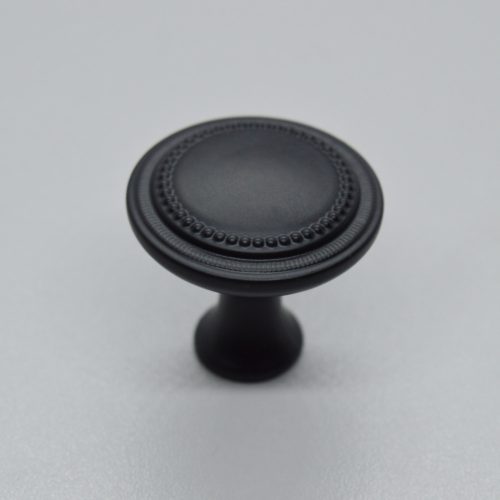 Schwarzer Metall-Möbelknopf