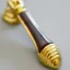 Klassischer gold-Dunkelbraun Möbelknopf aus Metall und Kunststoff