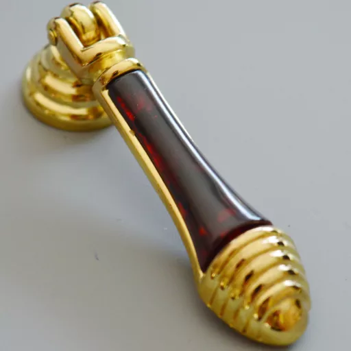 Klassischer gold-Dunkelbraun Möbelknopf aus Metall und Kunststoff