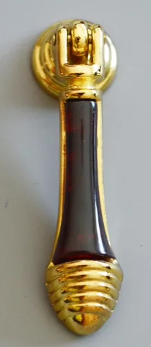 Klassischer gold-Dunkelbraun Möbelknopf aus Metall und Kunststoff