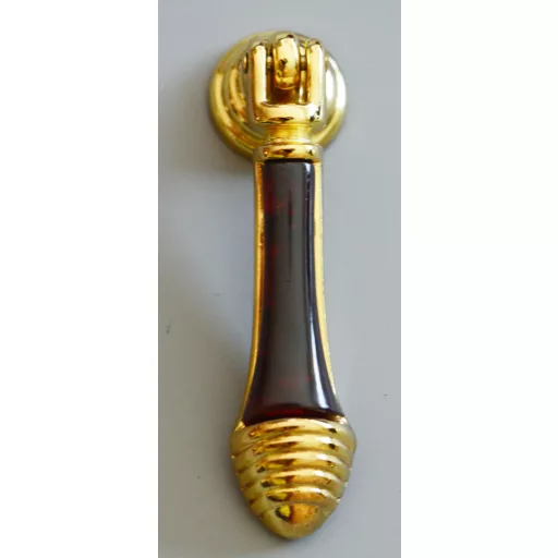 Klassischer gold-Dunkelbraun Möbelknopf aus Metall und Kunststoff