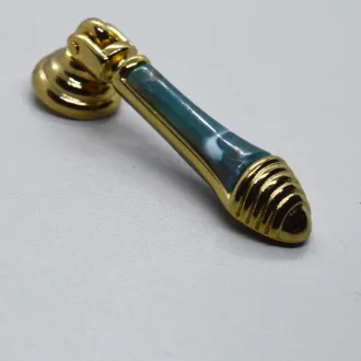   Klassischer gold-ametiszt Möbelknopf aus Metall und Kunststoff