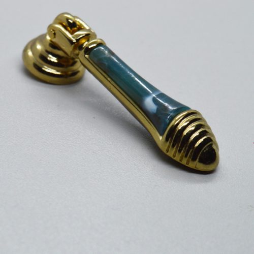 Klassischer gold-ametiszt Möbelknopf aus Metall und Kunststoff